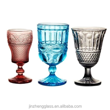 teal drinking glasses