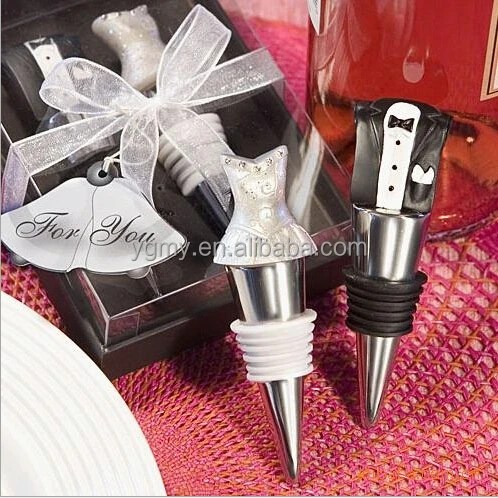 

Bride And Groom Wine Stopper Set+ Wedding Favors