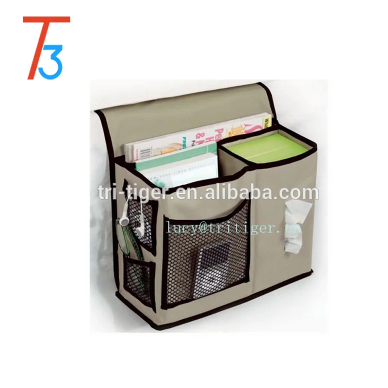 

Gearbox Bedside Caddy bed pocket organizer, Black or customized