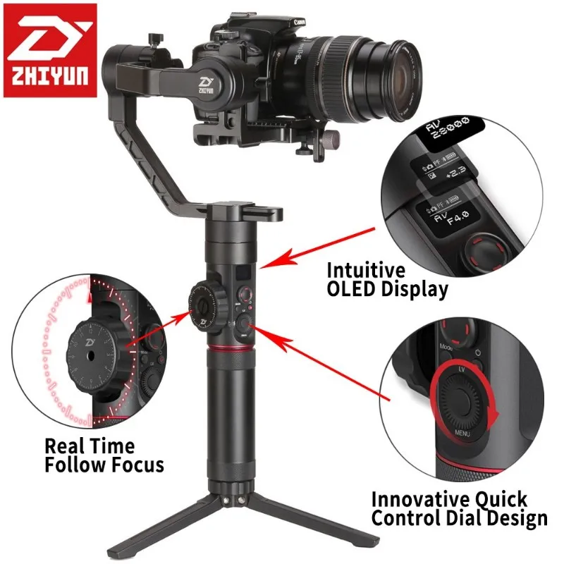 

Zhiyun Crane 2 gimbal 3-Axis DSLR 3.2KG bear Camera Stabilizer withfollow focus for DSLR Mirrorl Camera Canon PK MOZA DJI