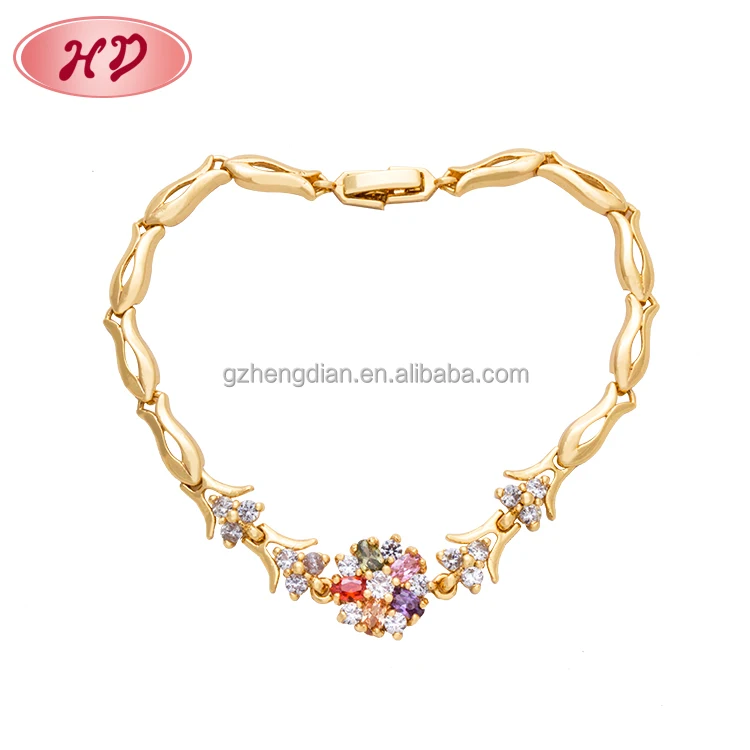 

2018 Fashion Fancy Gold Plated Chain Bracelet For Girls