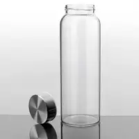 

Borosilicate Glass Glass Water Bottle Leak Proof Stainless Steel Lid, Wide Mouth, and Eco Friendly