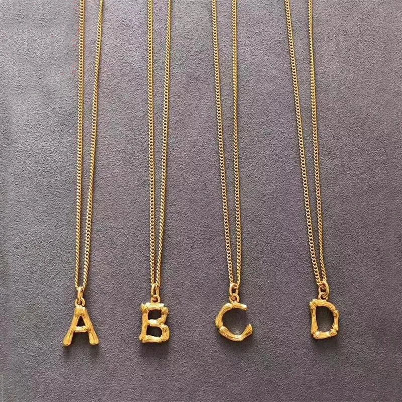 

Fashion latest metal 24K gold alphabets letter pendant designs