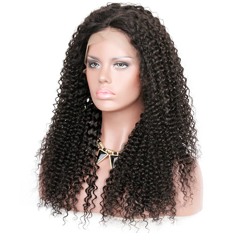 

Premier Raw Indian Natural Color Kinky Curly Silk Top Full Lace Human Hair Wig