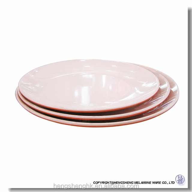 two tone color big plate food grade black melamine plate