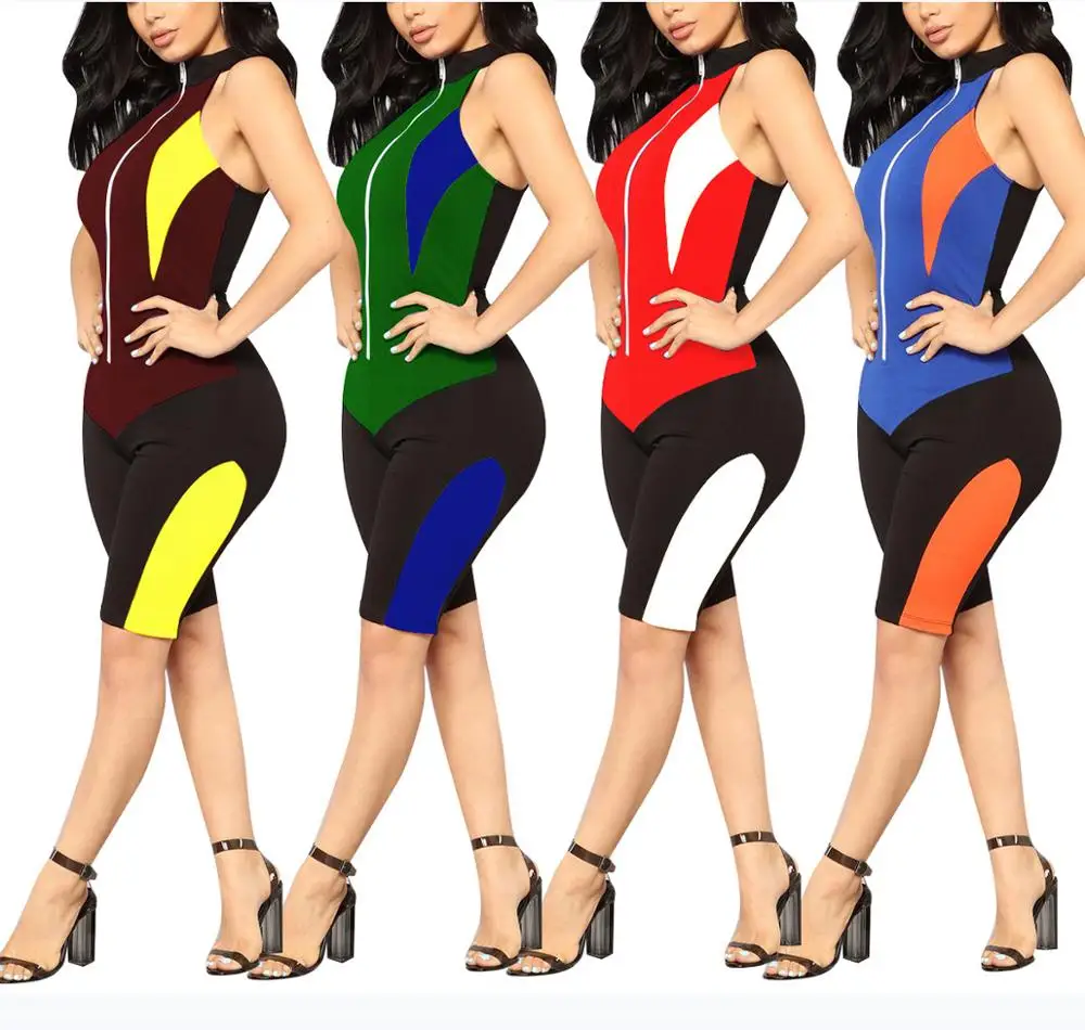 

80507-MX69 Sehe fashion 4 colors one piece jumpsuitsport style for women