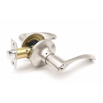 Commercial Door Handle Push Button Locks Keyless Bathroom Lock