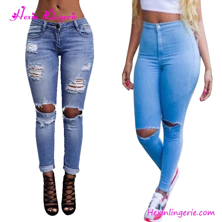 2017 Light Blue Women Plus Size Jeans Butt Lift Sex Jeans Buy Women 8891