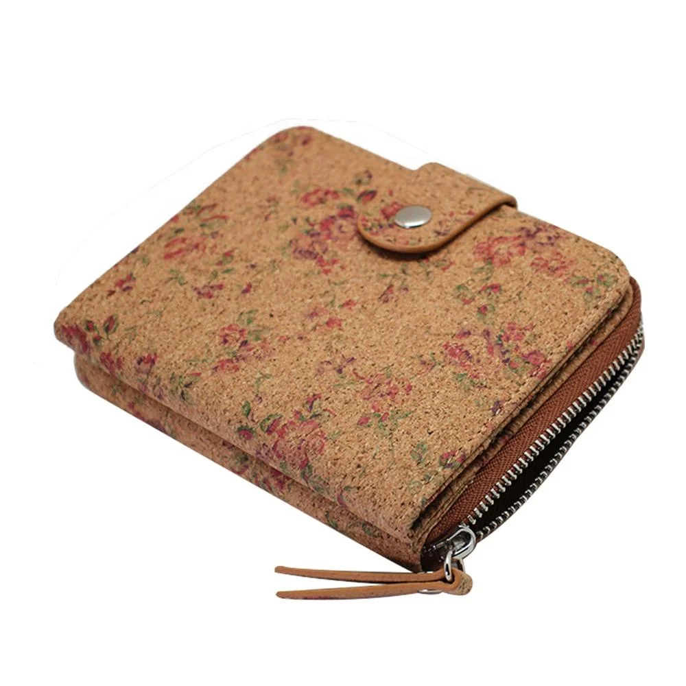 

Boshiho Natural Eco Friendly Clutch Cork Ladies Wallet with Zipper, Cork color