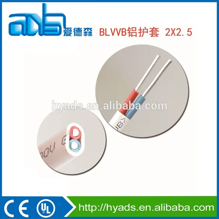 300/500V BVVB PVC Insulated PVC 2 core 2.5 sq mm cable Sheathed electric wire 1mm2 pvc cable - ANKUX.COM