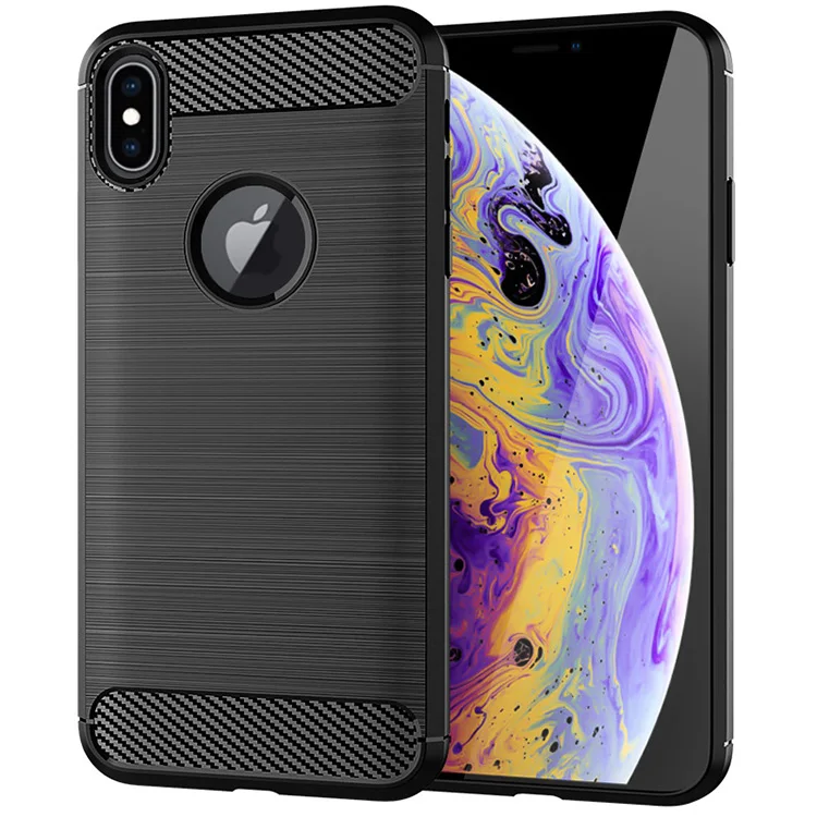 

Functional real carbon fiber cell phone case for iPhone 6 7 8 plus soft tpu phone case