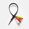 Custom 3.5MM 4-Pole Stereo Male Plug To 3 RCA Female Plug Audio Video Cable