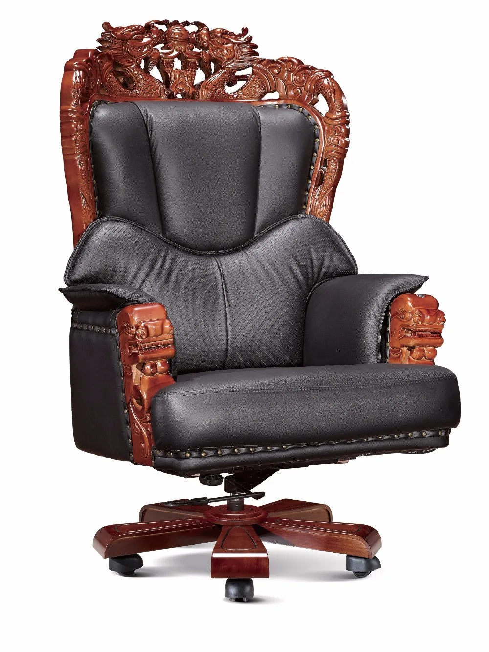 Deluxe Genuine Cowhide Furniture Swivel Executive Ceo Office Chair