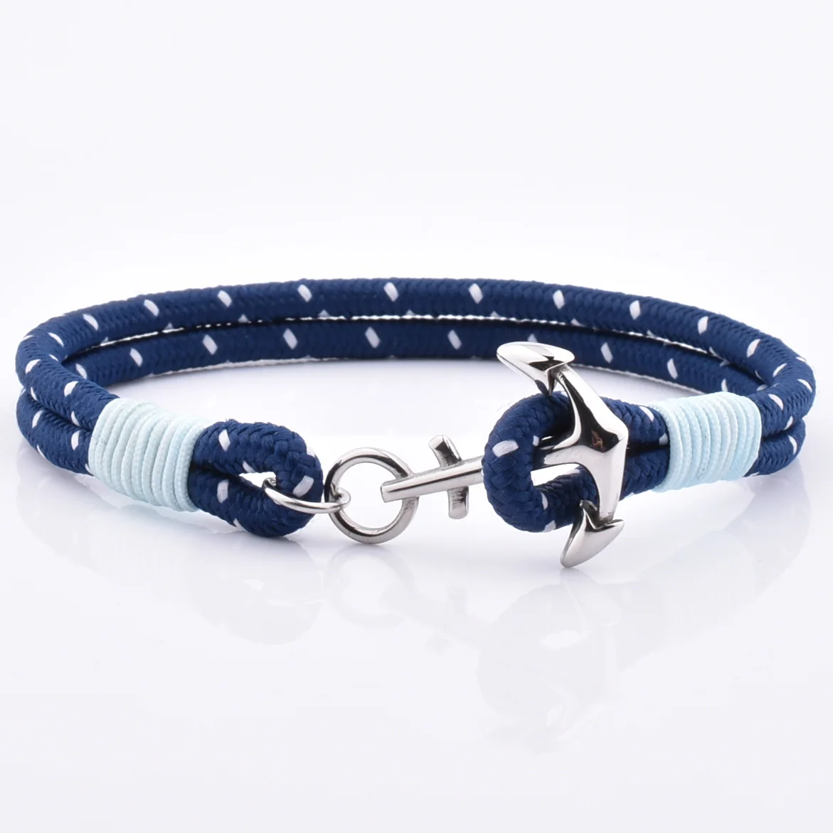 

Wholesale Manufacturer Jewelry Stainless Steel Anchor Nautical Rope Mens Bracelets