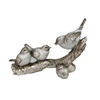 Silver resin bird statues home decorations