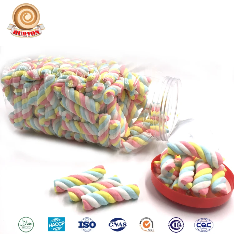 3.5g Halal Bulk Colored Mini Twist Marshmallow Buy Colored