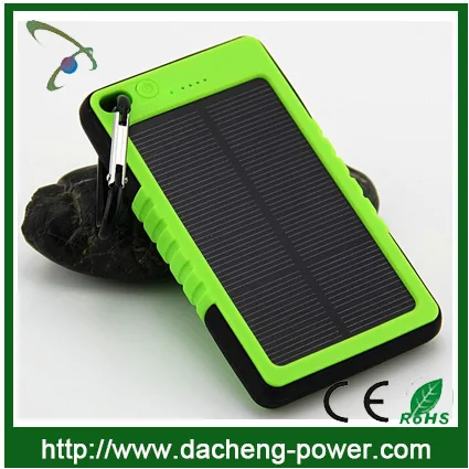 5000mAh waterproof solar mobile phone charger solar battery charger for phone