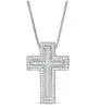 Convertibilities Cross CZ Pendant in 925 Sterling Silver