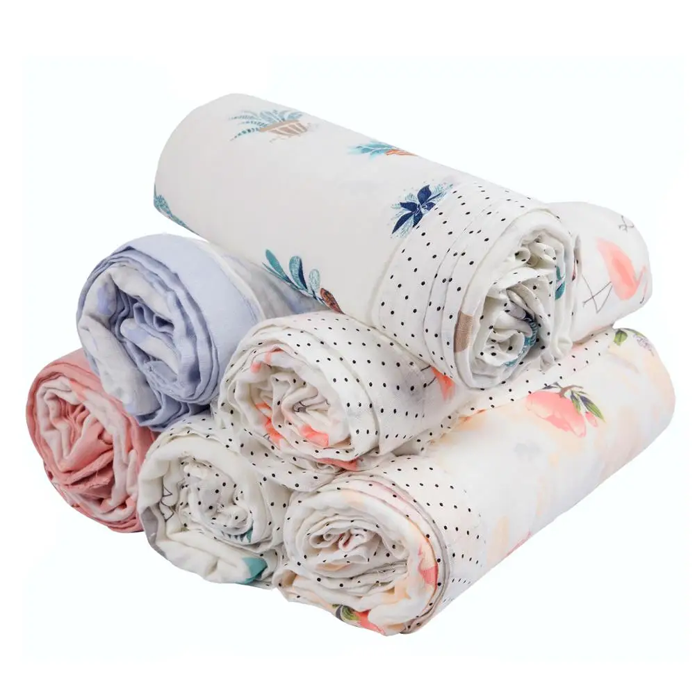 

Baby bamboo muslin swaddle blanket baby bamboo swaddle 120*120cm 4 LAYERS, Solid color/printing/oem