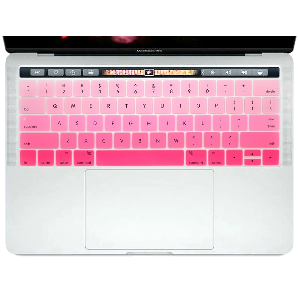 

Rainbow Silicone Keyboard cover Protective Film laptop skin For Macbook Pro 13" Touch Bar for macbook pro keyboard cover