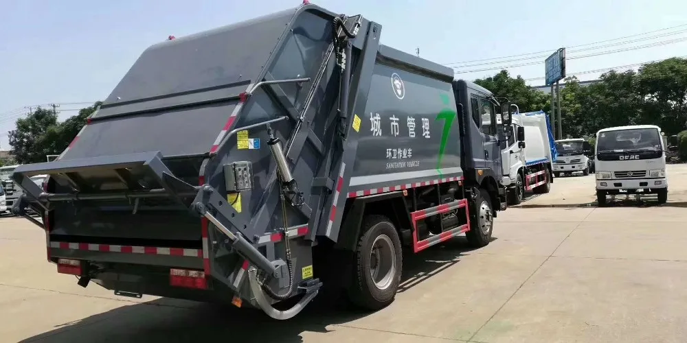 Garbage Can Cleaning Truck 8tons Garbage Truck With Rear Bin Lifter