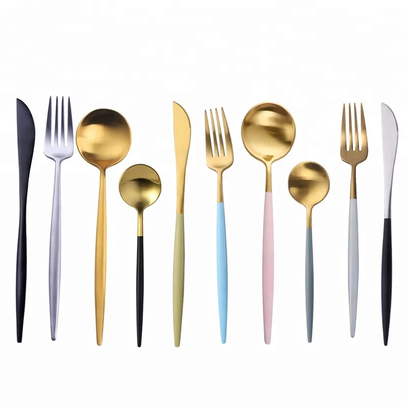 

Portugal 304 stainless steel flatware with high quality, Silver/ gold/ color plated