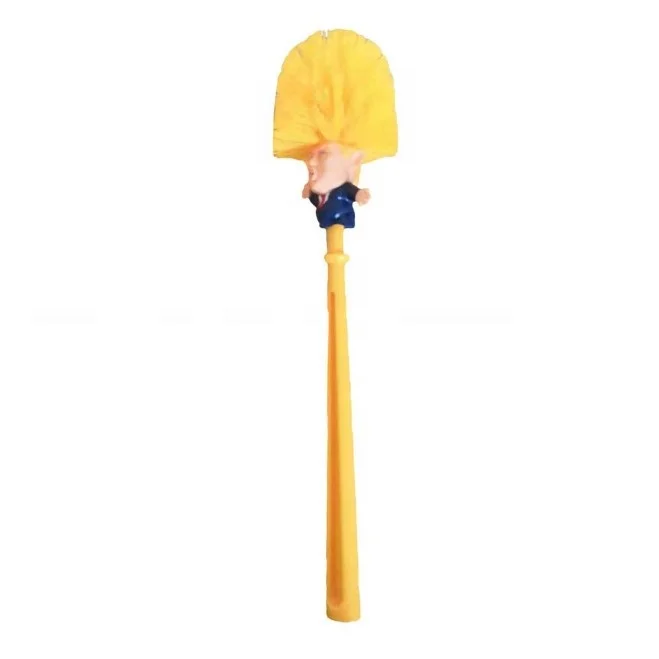 

Creative bathroom clean tool Donald Trump toilet brush, Yellow(golden)
