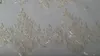 2016narrow short ivory corded embroidery trimming lace with flower/alencon lace trim/Off-White Bridal Mesh/ Embroidery Bead trim