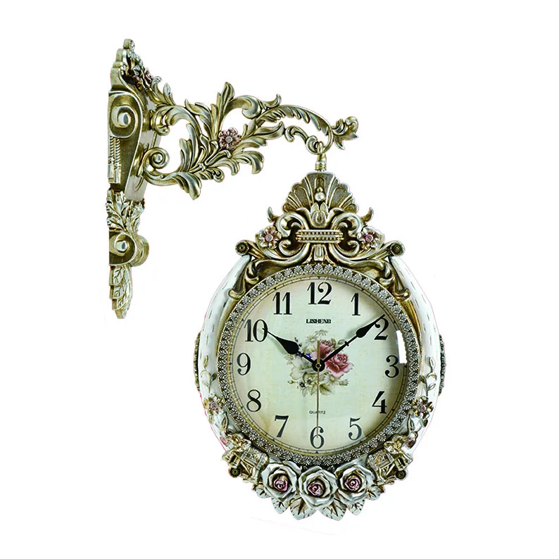 

Hanging double side wall clocks AB8213, 2 colors for selection