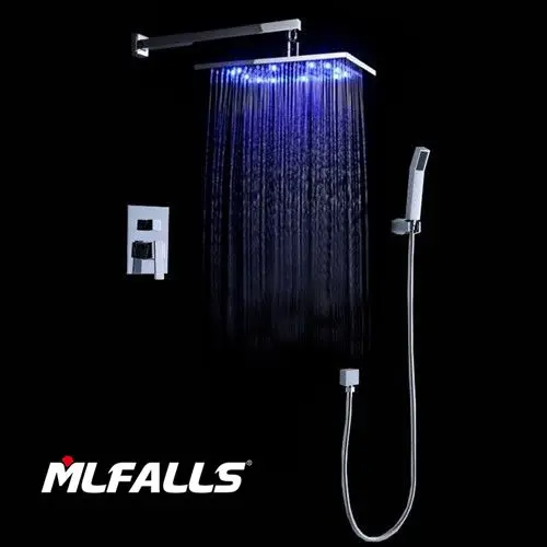 
Mlfalls modern led shower head new brass bathroom with hand shower faucet  (60698047547)