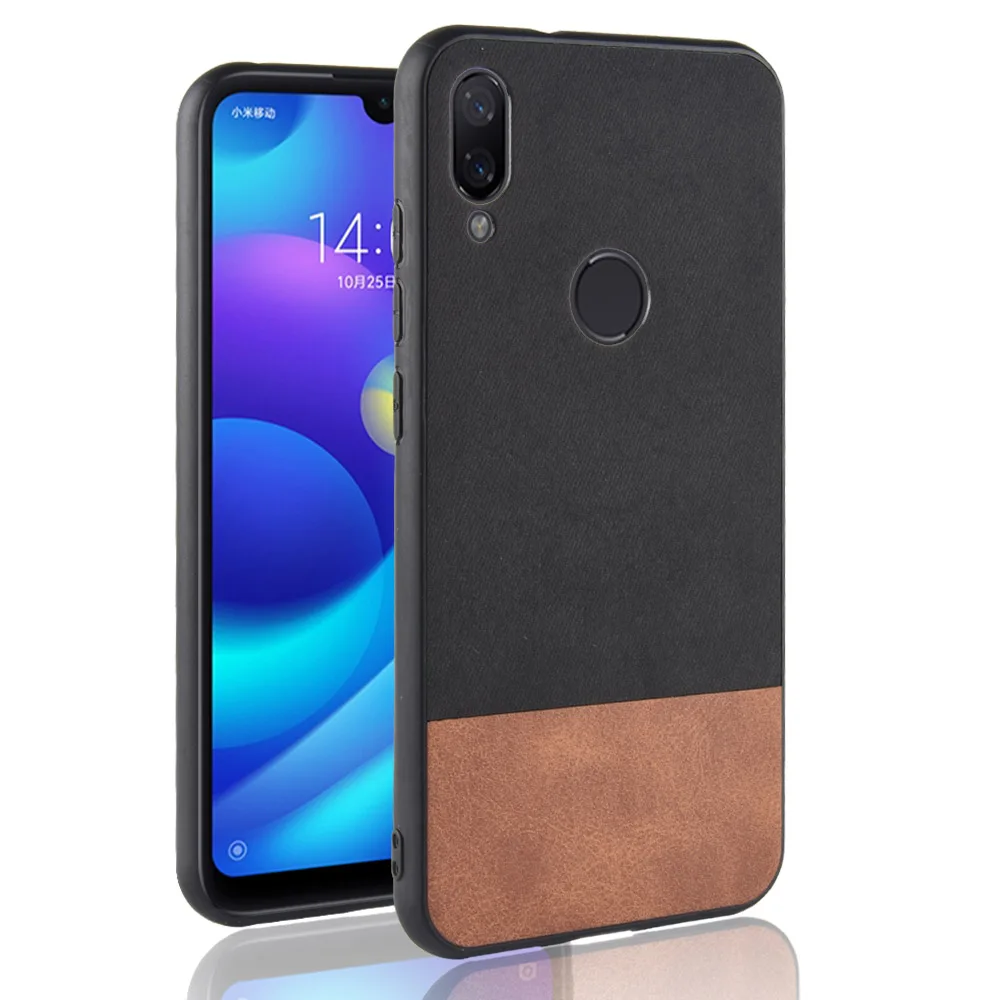 

Color Matching Design PU Custom Leather Case For XIAOMI Redmi Note 7, Black;red;gray;sky blue