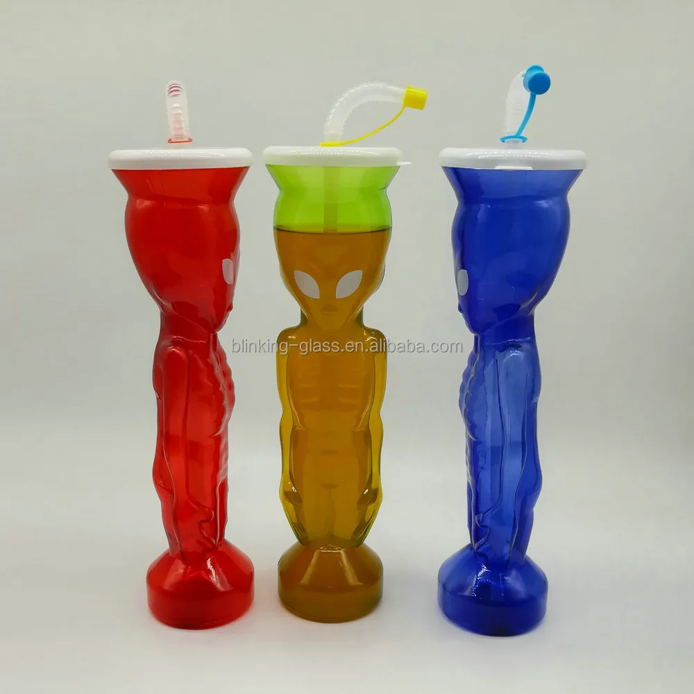 

Alien shape plastic fruit water cup, Clear