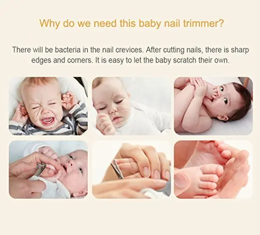 Hot selling care baby nail shaper safe softly multifunction electric baby manicure set