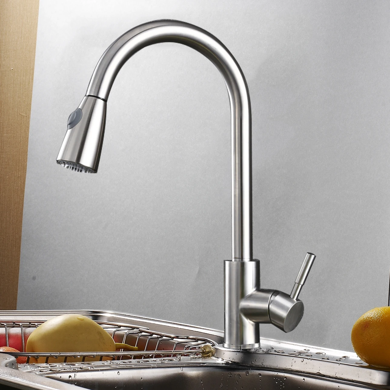 Hot Sell Stainless Steel 304 Tap Hot Cold Water Kitchen Faucet Kitchen