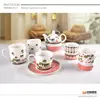 hot selling car and cow pattern fashion ceramic tea pot