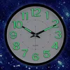 custom wall clock with luminious number and hands
