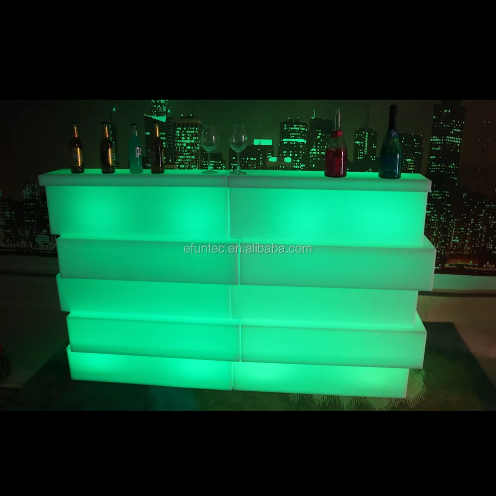 Commercial Bar Specific Used Plastic Rgb Color Block Led Counter