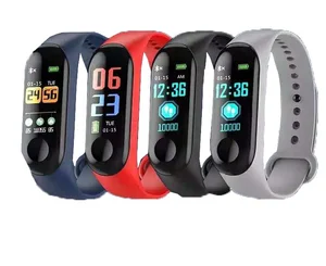 Ce rohs smart band Waterproof Silicone Watch Pedometer fitness tracker band watch Blood pressure bluetooth m3 smart bracelet
