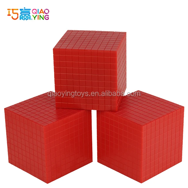 
Plastic Base Ten Cube, Advanced Mathematics Learning Play Set for Kids 
