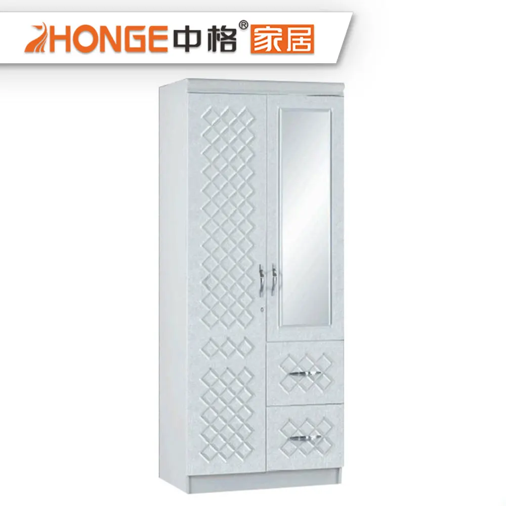 Modern Style Indian 2 3 4 Doors Wooden Wardrobe Closet White Pvc