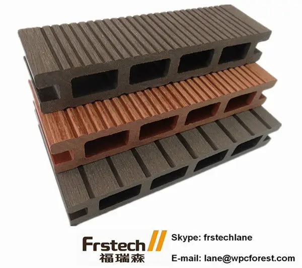 madera plástica terrazas de madera compuesta-Duela de ingeniería