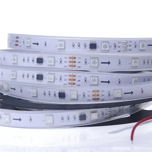Hot sale DC12V WS2811 Led Strip 5050 Digital RGB LED Light,30LEDs/M IP67 Tube Waterproof Dream Magic Color