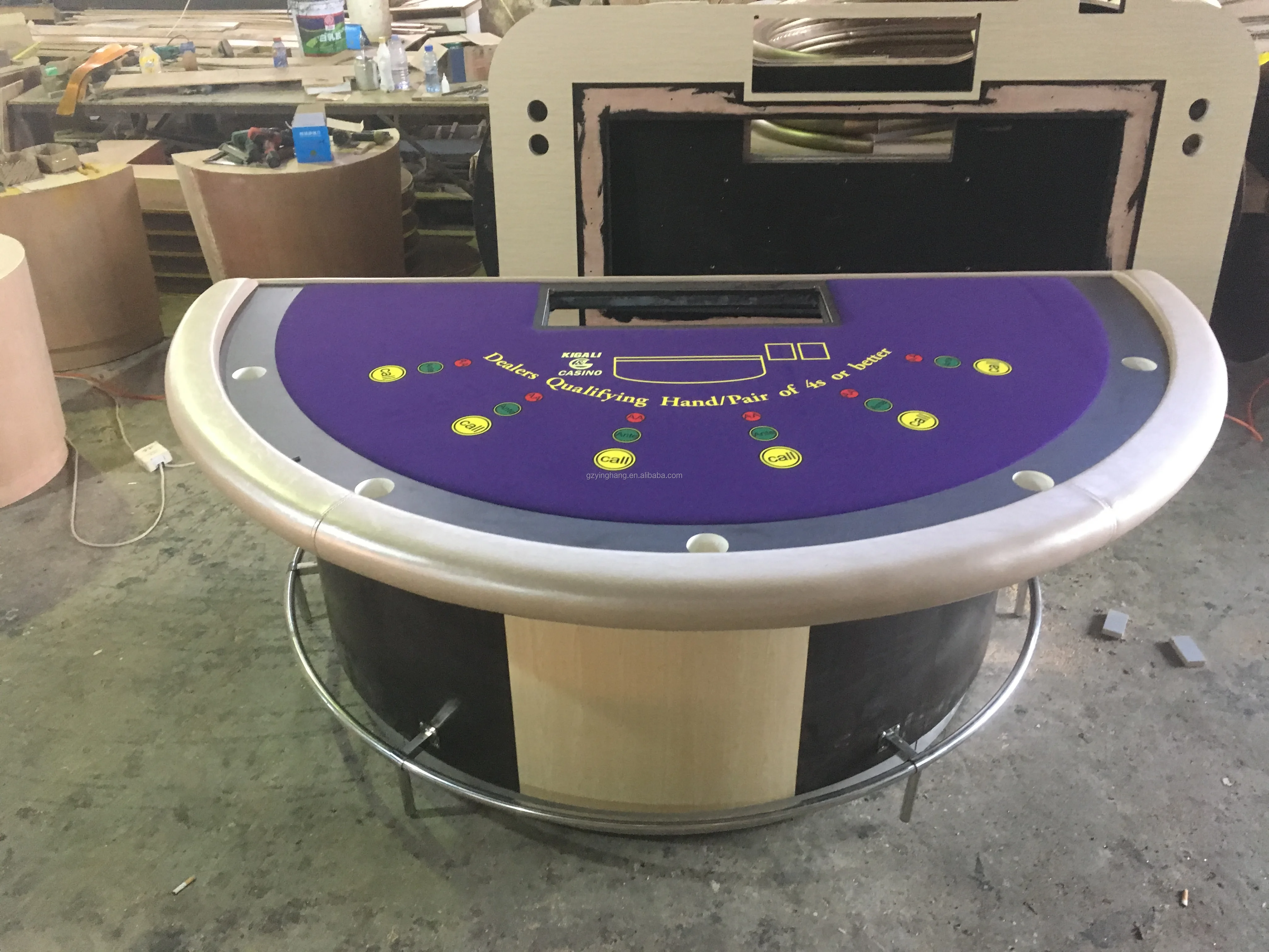 Half Round Blackjack Games Poker Table With Metal Stainless Steel Buy Poker Table,Round