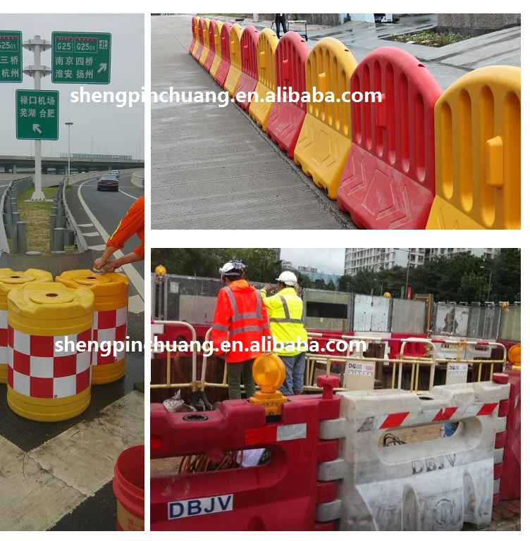 2 Meter Pe Water Filled Crowd Control Traffic Road Barriers Barricade ...