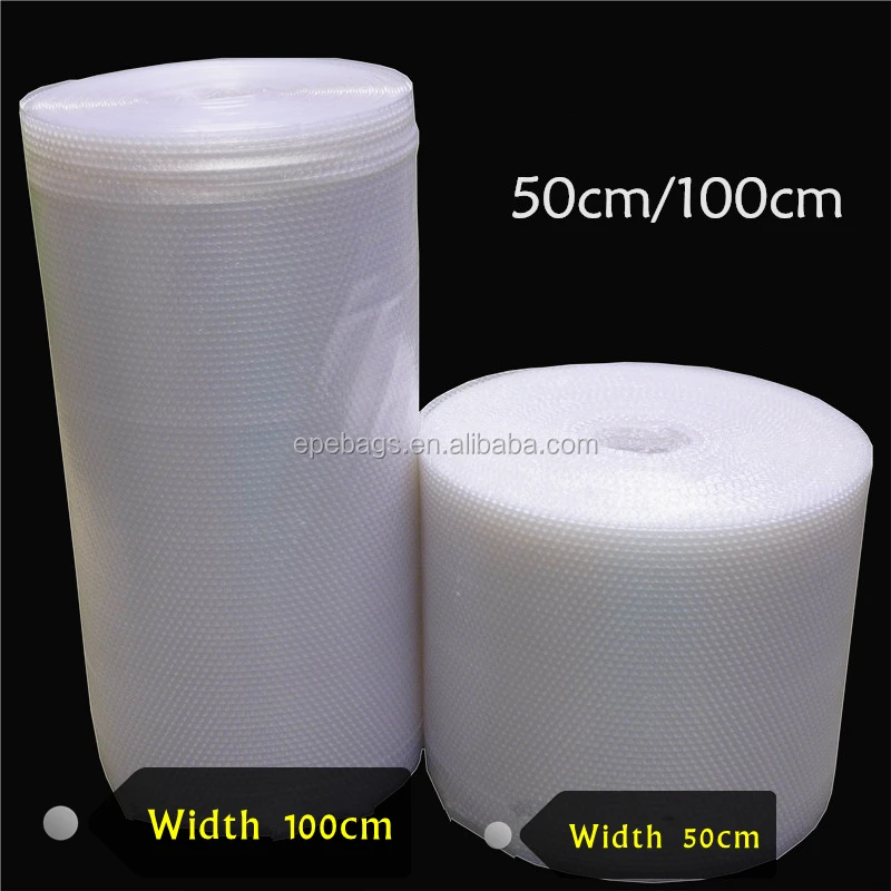 Custom Width 30cm,50cm Protective Clear Round Pe Air Bubble Film Rolls