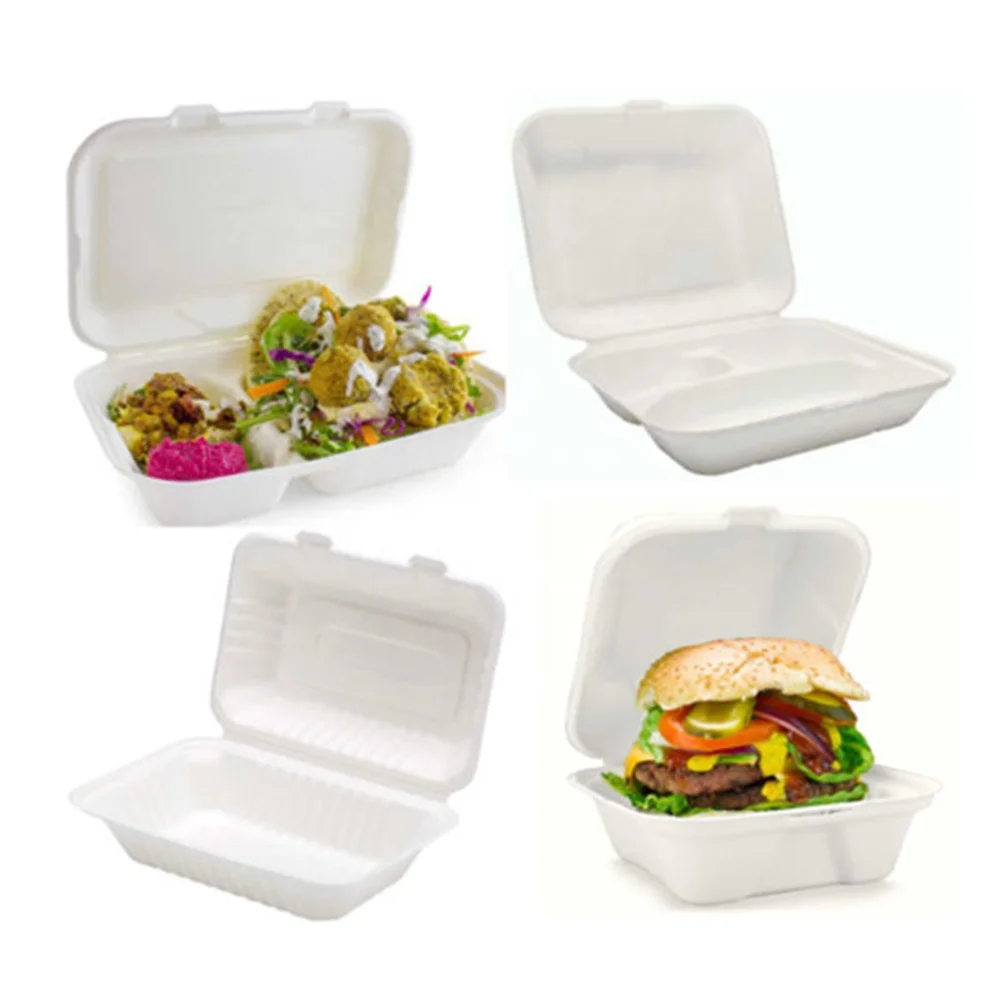 

Compostable Sugarcane Bagasse Lunch Box Clamshell