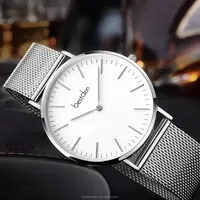 

Bestdon 99118 high quality minimalist japan movt quartz genuine leather stainless steel watch water resistant