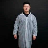 

Wholesale lab coats wholesale long sleeves PP/SMS white cheap disposable lab coats