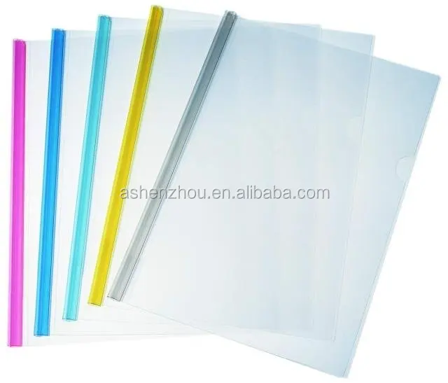 
Promotional cheap custom office stationery supplier report cover slide bar file folder plastic paper binders 