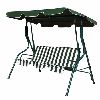 Garden Swing Chair 3 Seats Outdoor Swing With Strip Cushion Outdoor Green Stripe Swing Chair Buy 3 Seats Swing Chair Garden Swing Chair 3 Seats